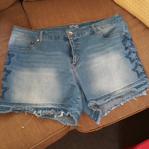 terra and sky jean shorts